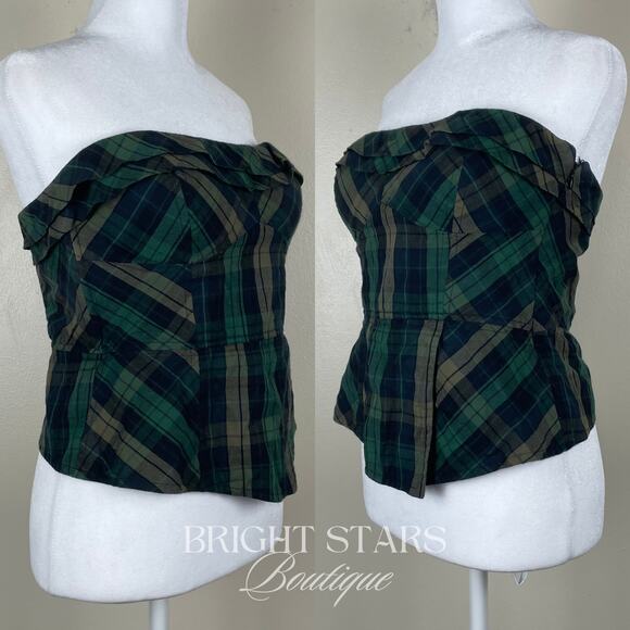 Rare Plaid Tartan Corset Top ASO Elena Gilbert The Vampire Diaries Y2K TVD - Picture 6 of 10